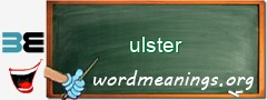 WordMeaning blackboard for ulster